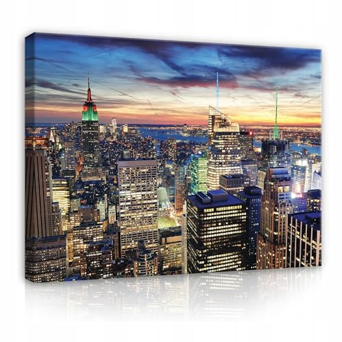 WallArena Leinwand Bilder 60x40 cm | Stadt, Leinwandbilder, Bild auf leinwand, Format: 60x40 cm (BxH) - einteilig auf Canvas Leinwand. Das Leinwand
