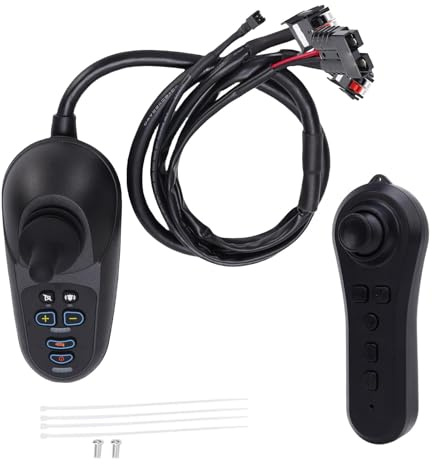 ViaGasaFamido Elektrischer Rollstuhl-Joystick-Controller, 50 A Hall-Joystick für Indoor-Rollstuhlroboter-Vergnügungsgerät