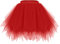 bridesmay Damen Tüll Rock Petticoat Unterrock Kurz Ballett Tutu 50er Rockabilly Tütü Mini Rock Karneval Kostüm Crinoline Rot Red M