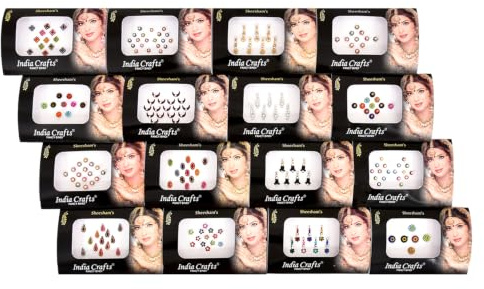 6 Different Bindi Packs Mix n Match Face Jewels Bollywood Stickers Indian Bindi