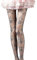 bismarckbeer Collant sexy en dentelle pour femme Motif rose - Gris - Taille Unique