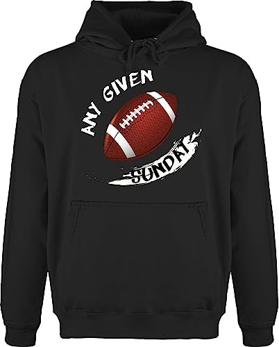 Shirtracer Hoodie Herren Pullover Männer - American Football Deko Superbowl Party - Any Given Sunday - XXL - Schwarz - footballfans Kapuzenpullover Geschenke für Fans Geschenk amerikanische