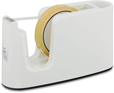 Plus Bandabschneider, einfach zu wechselndes Klebeband, inklusive Stifthalter, TC-401, Weiß 31-272