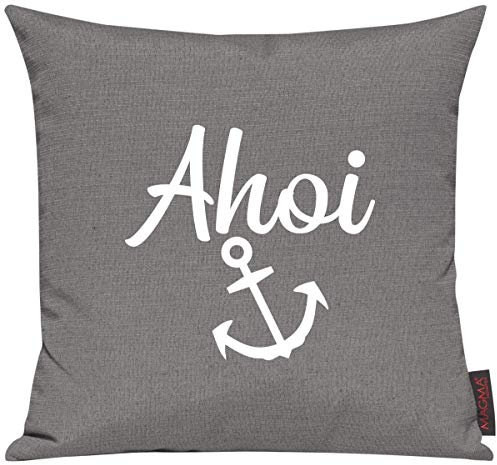 Shirtinstyle Sofakissen AHOI Anker, Größe 40 x 40cm, Farbe Grau