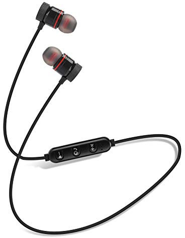 Casque Bluetooth, Casque Tour de Cou, écouteurs de Sport sans Fil, écouteurs stéréo Intra-Auriculaires à réduction de Bruit pour l'entraînement, Le Sport(Noir)