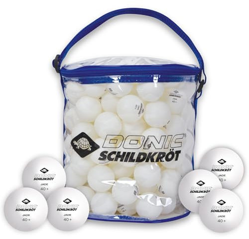 Schildkröt 608501 Unisex – Erwachsene Tischtennisball Jade, Poly 40+ Qualität, 144 STK. in,Tragetasche, weiß, Einheitsgröße Einheitsgröße