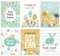 Papierdrachen 12 Osterkarten zum Sammeln und Verschicken - liebevoll gestaltetes Postkarten Set Frühling Türkis - Grußkarten Set 12