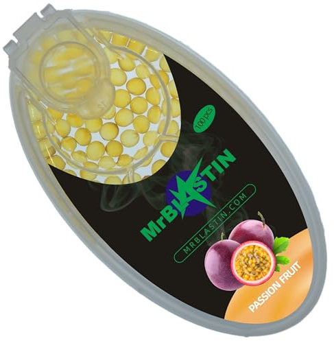 MrBlastin 100 Fruit de la Passion Cigarettes Boules Distributeur Cas de Saveur Pop Gélules Arôme Porte Crush Balles Capsules pour Insertion de Filtres Cliquez sur Perles
