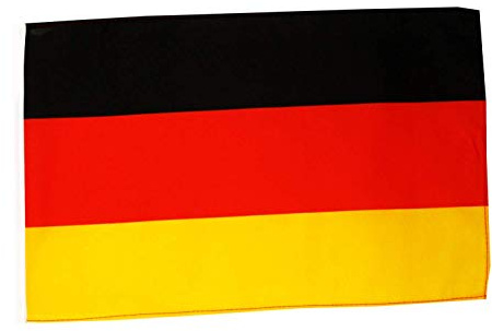 FlagSuperstore© Deutschland-Flagge für Boote, 45 x 30 cm – Baumhäuser, Wohnwagen – ummantelt, 45 x 30 cm – Land