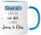Personalisierte Kaffee-Tasse (Glück ist...) mit eigenen Wunschname. Für die Beste Freundin, Opa, Oma, Mama, Papa Schönes Geschenk & kleine Aufmerksamkeit | Muttertag, Hochzeit (Bester Opa, Blau/Blau)