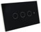 Interruttore Da Parete WiFi, 3 In 1 WiFi 2.4G + RF 433 Mhz + Tasto Touch, Compatibile Con Amazon Alexa e Google Home, Pannello Smart Intelligente Per Scatola 503 Italiana (Nero, 3 Tasti Touch)