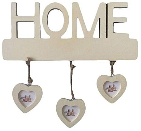 Vacchetti Porte-photo mural Home avec cœurs multicolores 3P, petit format