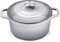 vancasso Cast Iron Casserole Dish with Lid, 3L Grey Naturally Non-Stick Enameled Dutch Oven Cookware, with Stainless Steel Knob Lid Cast Iron Casserole for Steam Braise Bake Broil Saute - 22cm