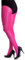 LORES Medias de satén para mujer, 100 DEN, gruesas, brillantes, lisas, opacas, sin presión, Lucido, fucsia, L
