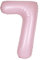 Unique Party 13887 - Palloncino Gigante Numero 7-86 cm - Rosa Confetto Opaco