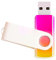 1 Pack Or Rose 64 Go Clé USB Dégradé Couleur USB 2.0 Memory Stick Vente en Gros En Vrac Pivotant Design Pouce Drive pour Stockage de Données