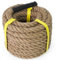 Aoneky Cuerda de Yute Natural - 14/16/20/22/25/30/40/50mm, 8/15/30M, Cuerda Gruesa de Cáñamo Torcida para Bricolaje, Cuerda Decorativa para Hogar Casa Jardín Deportes, Marrón (8M × 40mm)