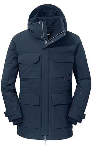 Schöffel Herren Down Ridgeland Parka Mantel, Navy Blazer, 52 EU
