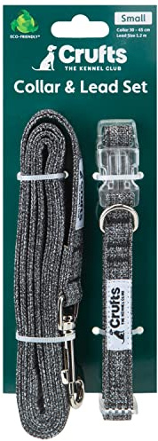 VFM/Crufts - Small Grey Eco Set Collar & Lead for Dogs