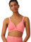 Naturana® Women's Wireless Bra [Cup A-D] | 100% Padded Straps | Wire-Free Bra with Seamless Cups | Women's Bra with Underbust Band 36 Raspberry Mousse C