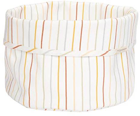 Little Dutch Wickeltischkörbchen Körbchen Korb Utensilo Organizer für den Wickeltisch Baby rund Vintage Sunny Stripes