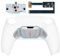 eXtremeRate RISE4 Remap Kit Programmable pour ps5 Manette BDM-010&020, Coque Arrière Redessinée avec 4 Palette Métal pour ps5 Manette, Palette Métallique (RMB) Version, Blanche Pur