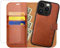 OCASE Abnehmbare Hülle iPhone 14 Pro Max Handyhülle 5G[Magnetische Hülle] [Kabelloses Laden] [Displayschutz] [Kartenfach] RFID Schutzhülle Etui Klapphülle Kompatibel für iPhone 14 Pro Max Braun Neu
