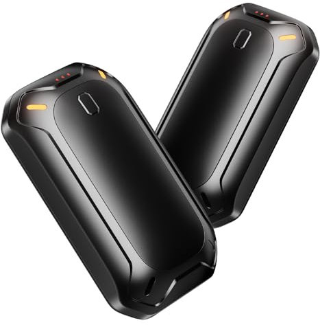 coldSky 2 Pack Hand Warmers Rechargeable, 𝗗𝘂𝗮𝗹 𝗠𝗮𝗴𝗻𝗲𝘁𝗶𝗰 Electric Hand Warmer, Double-Sided Warming Portable Heater Reusable, 10 Max Heating Time Pocket Hand Warmers Gifts for Women Men