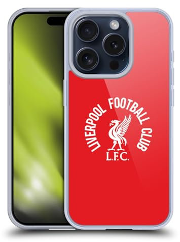 Head Case Designs Offizielle Liverpool Football Club LFC Weiss Und Rot Liver Bird Soft Gel Handyhülle Hülle kompatibel mit Apple iPhone 15 Pro