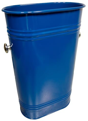 ACAN Tradineur Porte-parapluie ovale avec ornement, en laiton, support pour parapluie cylindrique métallique, pour entrée de bureau, maison, design classique, 48 x 29 x 16 cm, bleu