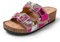 JOMIX Sandalias Mujer Verano con Hebilla Chanclas Mujer Brillantes con Strass Sandalias Mujer Cuña Playa Piscina Mar Elegantes, Fucsia, 36 EU