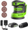 Greenworks Ponceuse excentrique sans fil 24 V, vitesse variable, 11000 OPM, 3 feuilles de papier abrasif, avec batterie 2 Ah et chargeur