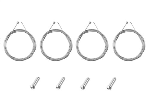 Changyeah Lot de 4 accessoires de rechange pour câble de frein de vélo, utilisé pour les pièces de vélo, câble de frein de construction, argenté