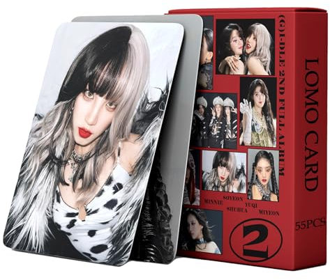 (G) I-DLE Fotokarten 55pcs Gidle 2nd Full Album Photocard Kpop (G) I-DLE Lomo Cards Super Lady Photocard Geschenk für Fans Tochter (G) I-DLE Merch