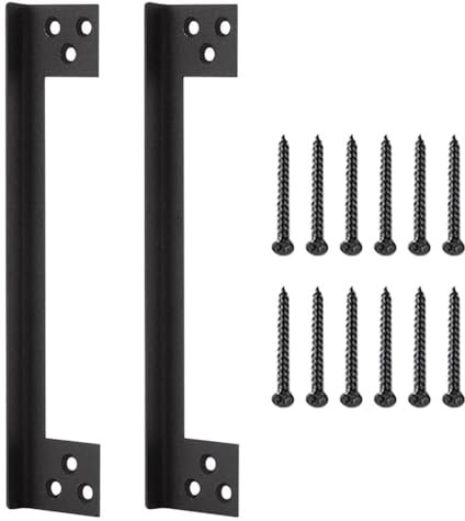 Door Latch Guard Plate, Door Security Protector Door Latch Shield, Stainless Steel Security Door Lock, Cover to Block Access to The Door Lock/Deadbolt Latch for Bathroom Doors (11''- 2Pack, Black)