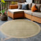 Carpetsale24 In- & Outdoor Teppich Wetterfest 160 cm Rund Einfarbig Grün - Waschbar, Wasserfest, Pflegeleicht und Flachgewebe - Ideal für Balkon, Garten, Terrasse und als Küchenteppich