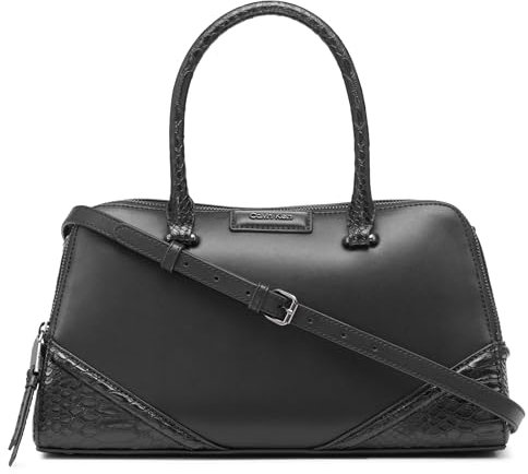 Calvin Klein Damen Iver Organizational Satchel, schwarz/Gunmetal