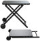 BBQCuker Tragbarer Grilltisch, Outdoor Prep Tisch mit 2 Rädern, Pizzaofenwagen für Ninja Woodfire, Ninja Woodfire XL Pro, Weber Q, Ooni Tischgrill Klappbarer Grillwagen für Picknick, Camping, RV