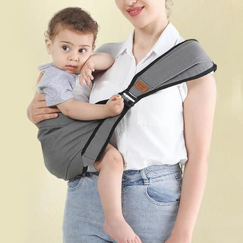 Porte-bébé/enfant ergonomique avec vision variable, évolutif, réglable et confortable, porte-bébé, porte-bébé, porte-ventre, dorsal, pour bébés et tout-petits (5 à 30 kg) (gris)