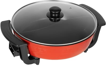 1360W 220V Hot Pot, Hotpot Elektrisch 6L mit 2 Kammern Shabu Wokpfanne Yin Yang Hot Pot Haushalt Kochtopf 5 Temperatureinstellungen Schnelle Erwärmung