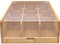 Maison Des Cadeaux Wooden 9 Compartment Tea Box Bamboo, Tidy Tea Bag Storage Organiser, Kitchen Storage Décor