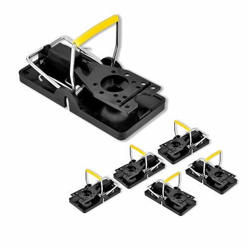 Mouse Traps, 6 Pack Heavy Duty Mouse traps For indoors & outdoors, Reusable Mouse Traps That kills Instantly, High Sensitive Mice Traps For Indoors, Easy Set up & Clean Snap Traps, Safe and Effective