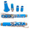 YDVGERTH Klarinette B-Klarinette 17 Tasten Blaue Klarinette ABS-Klarinette