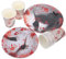 KOCKSHION Piatti e Bicchieri Di Carta Per Halloween Con Stampa Di Mano Sanguinante Piatti Da Dessert e Bicchieri Per Feste Tema Horror Per Atmosfera Spaventosa