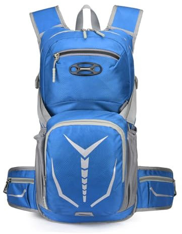PORRASSO Zaino da Trekking Zaino Impermeabile 20L Leggero Hiking Backpack per Donna Uomo Ciclismo Arrampicata Sport Azzurro
