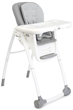 Joie multiply™ 6in1 Hochstuhl, kompakt faltbar, 5 Höhen, 3 Liegepositionen, verstellbares Tablett, 6 Monate bis 6 Jahre (9–27 kg) (ARCTIC)