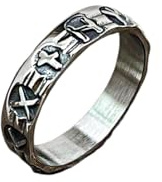 IOETSEUT Damen Schmuck Ring Nordische Wikinger Rune Elder Futhark Ringe Retro Männer Vegvisir Talisman Finger Ring Skandinavischer Schmuck