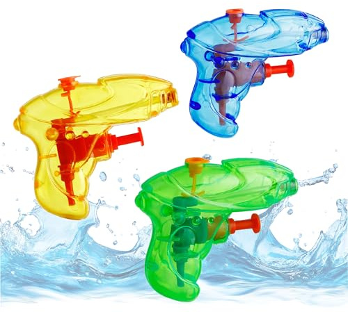 Wasserpistole Set - Wasserspritzpistole Spritzpistole klein Mini Wasser für Kinder als Mitgebsel, Kindergeburtstag, Giveaway (15x Stück - 8 cm)