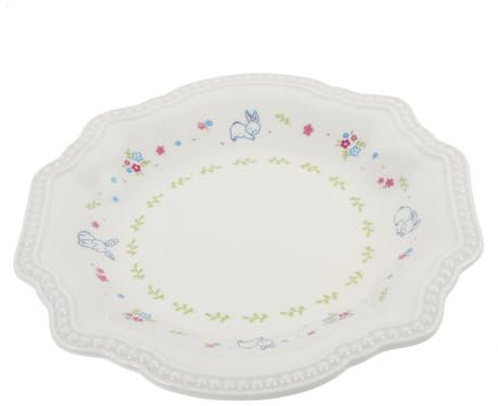 TIDTALEO Piatto in Ceramica Motivo Rilievo Di Coniglio Piatto Da Dessert Per Cibo Pasquale Delicato