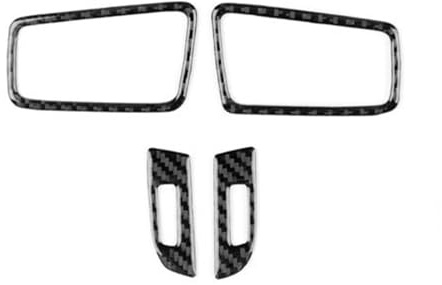 Auto-Innenzubehör LHD RHD Auto Instrument Air Outlet Echt Weiche Carbon Faser Aufkleber Für Toyota Für RAV4 XA50 2019 2020 2021 2022 2023 2024 2025 Auto Deko Innenraum Dekoration(Black Carbon)